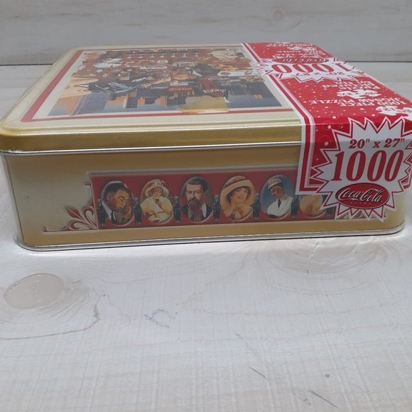 NOS Coca Cola Tin Box 1000 Piece 20 x 27 Puzzle In Collectors Tin - Picture 7 of 8